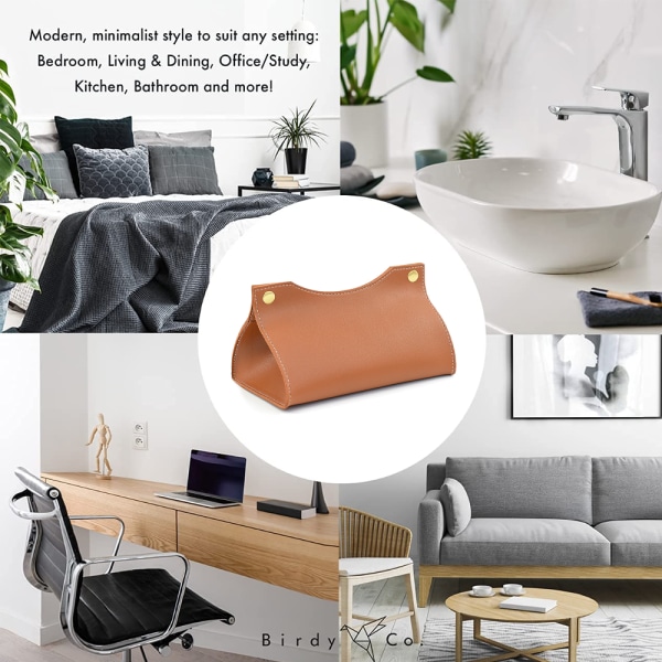 Servettbehållare – Dekorativ hållare/organisatör för badrum, nattduksbord, skrivbord och bil, modern och elegant