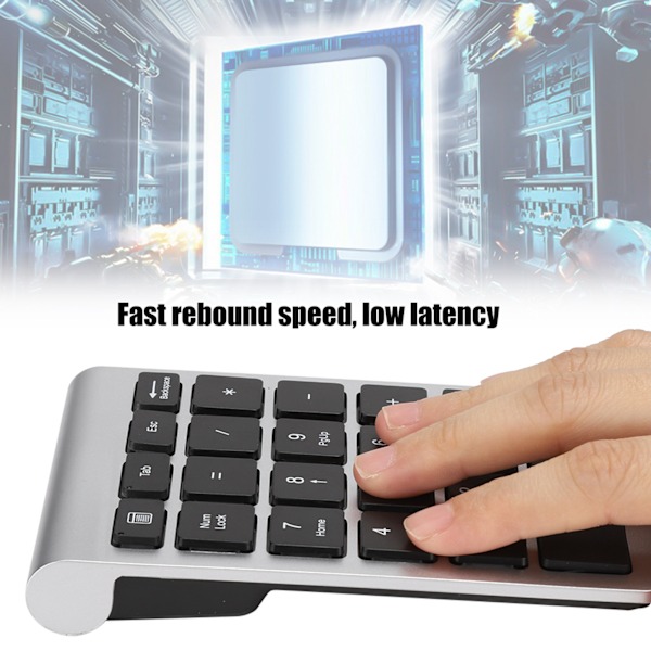 RF304 22 tangenter numeriskt tangentbord USB 2.4G trådlöst minitangentbord med mottagareSilver Black