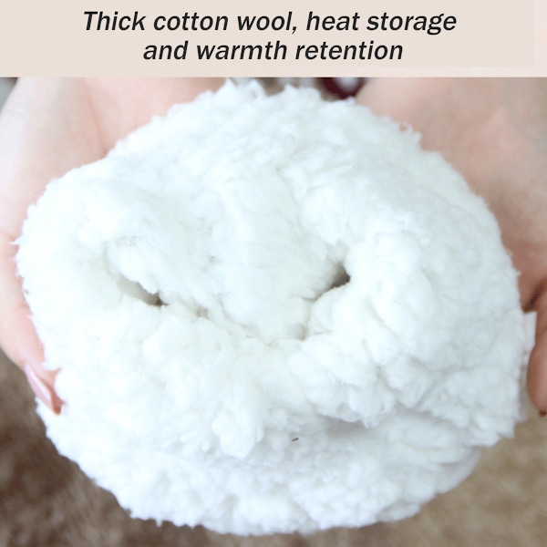 Toffelsockor för kvinnor, halkfria termiska innesockor för damer 43-45 (28cm)
