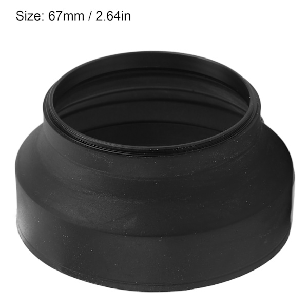 Objektivhætten 3 i 1 Universal sammenklappelig kamerahætte med 3 forskellige justerbare tilstande 67mm / 2.64in