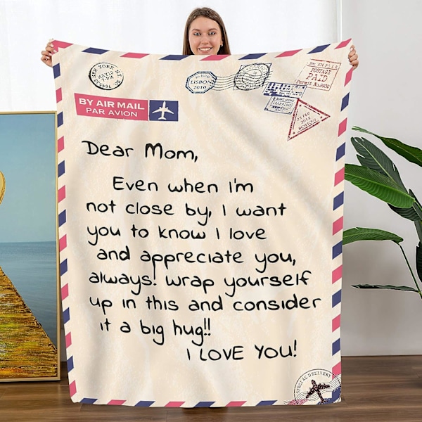 Filt till mamma från dotter son, present till mamma födelsedag