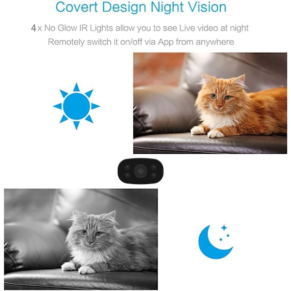 Vakoilukamerat HD Mini Piilokamera WiFi Langaton Valvonta