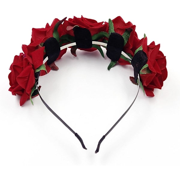 Rosor Dam Flickor Girlang Blommor Blomsterkrona Krans Tiara