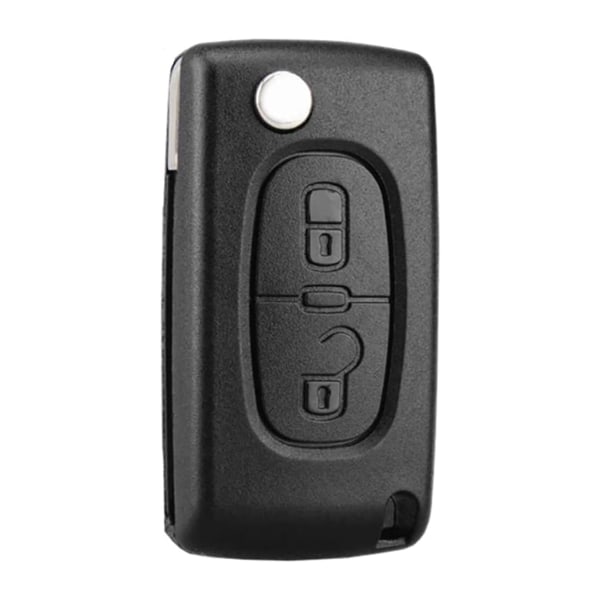 2 knapper nøgleskal kompatibel CE0523 folde flip nøgle til Peugeot 207 307 308 407 408 3008 5008 Citroen C2 C3 C4 C5 C6 C8 (2 knapper, CE0523)