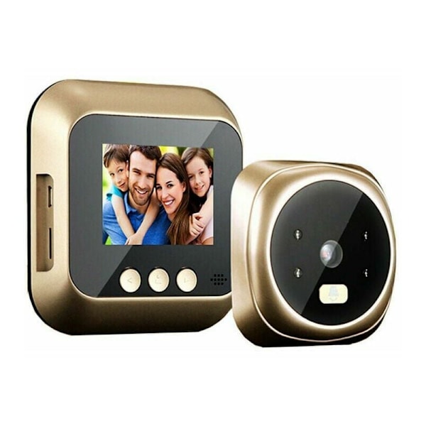 Högupplöst Dörrklockekamera, Elegant 2,4-tums TFT LCD-skärm & 1,3 Megapixel Bildtagning, Komplett Med Mörkerseendefunktion För Optimal