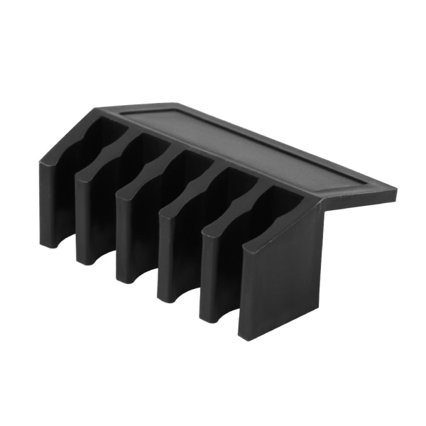 2 stk./parti Fem Slots Plast Ledningsdeler Trådkabelklemmer Organizer Holder Ledninger Fixer Sort