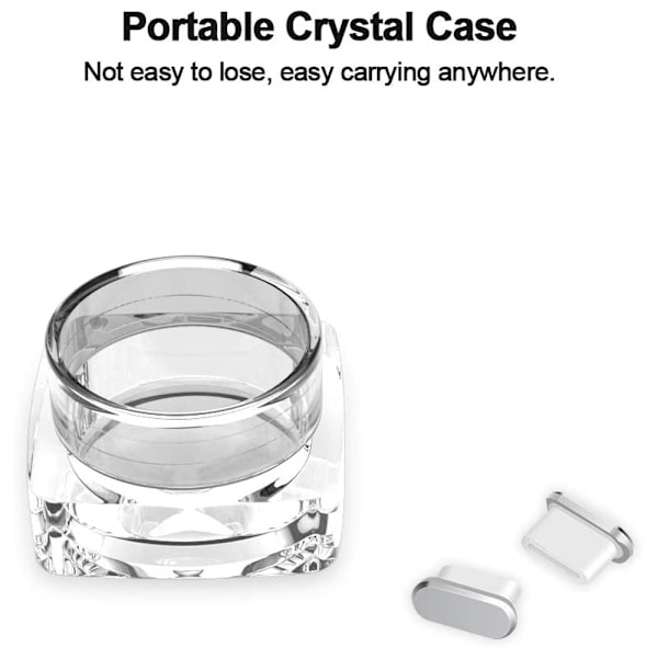 2 kpl Type-C pölysuoja, USB C -portin pölysuojatulpat, pölysuoja Type C -laitteille, kuten Samsung/MacBook/VivoX5Pro/iPhone/ Micro USB /Android Silver