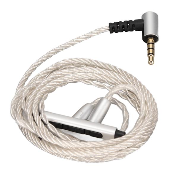 Øretelefon opgraderingskabel sølvbelagt kobber 184 kerne MMCX udskift headset ledning med mikrofon lydstyrkekontrol til SE846 SE535