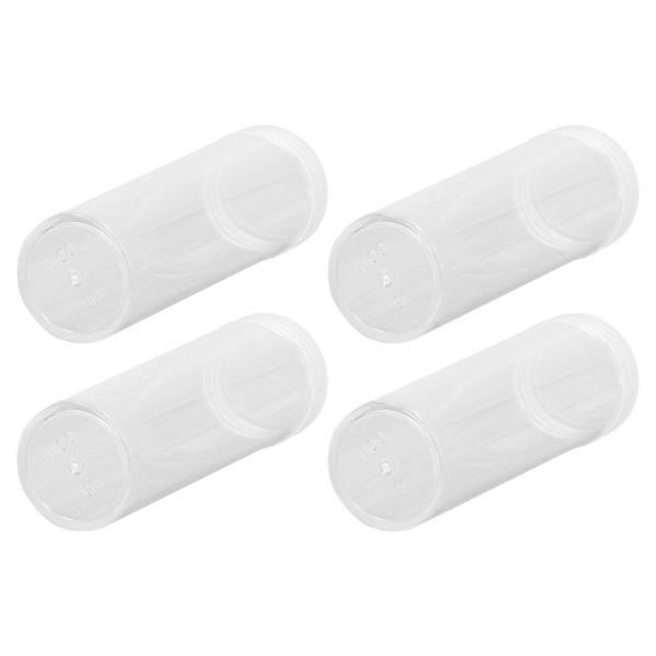 Runda genomskinliga myntrör i plast med dämpande svamp för 25 mm / 0,98 tum myntsamling