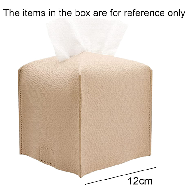 Firkant dekorativ PU læder tissue box holder tissue box cover