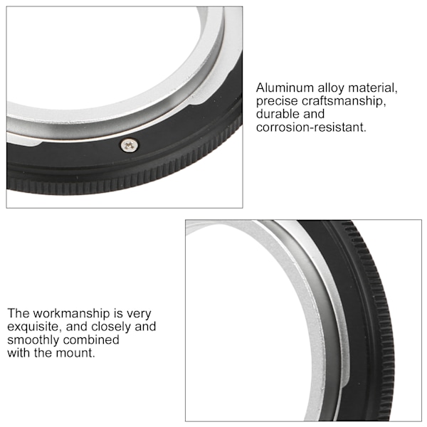 M42-FD alumiiniseosadapterirengas M42-kiinnitysobjektiiville FD-kiinnityskamerarunkoon