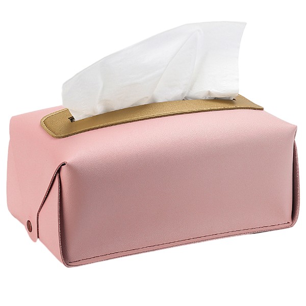 Rektangulær servietbeholder: Moderne dekorativ PU-læder servietbeholder organizer holder 7,9\"X4,7\"X3,5\" til badeværelse