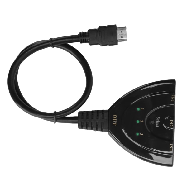 3 ingångar 1 utgång HD Multimedia Interface-omvandlare 4K Switch Hub Box Splitter med kabel