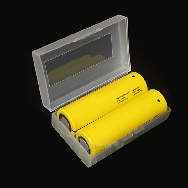 2 stk. 2*20700/21700 batterikassebeholder ikke-vandtæt batteriopbevaringsboks