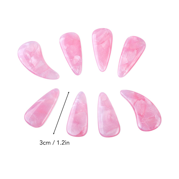 8 st Guzheng fingerpicks i silikonpolymer - Delikat, slät yta, elastisk, professionell Guzheng nagelskydd, persikafärg