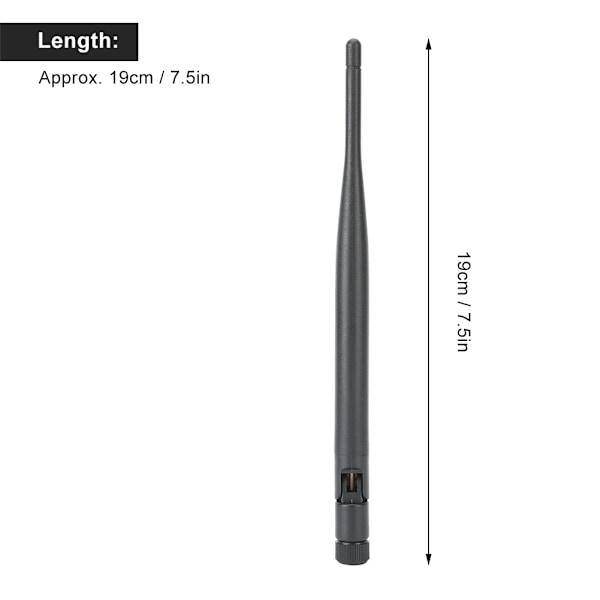 2 stk. routerantenne holdbar WIFI-system 6DB høj forstærkning 2,4/5,8G dual-band SMA indvendigt hul