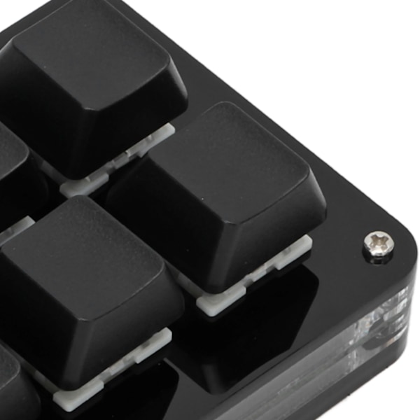Enhånds mekanisk tastatur Multifunksjon 6-tasters Mini Gaming Keypad Snarvei Programmerbar tastatur med knott(Matt Svart Blank Svart )