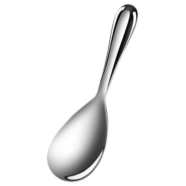 Non-stick rissked, serveringsbestick i rostfritt stål med ergonomiskt handtag för matlagning, serveringssked i metall, återanvändbar rissked lätt