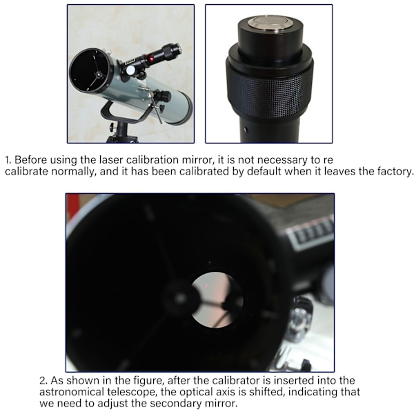 Teleskooppikollimaattori Alumiiniseos Punainen Laser Teleskooppi Kohdistus 1.25in ja 2in Tähtitieteelliseen Heijastinteleskooppiin