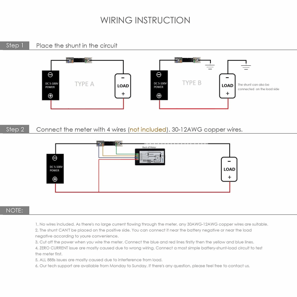 DC 6.5-100V 100A Spänning Ström Effekt Energimätare DC Volt A