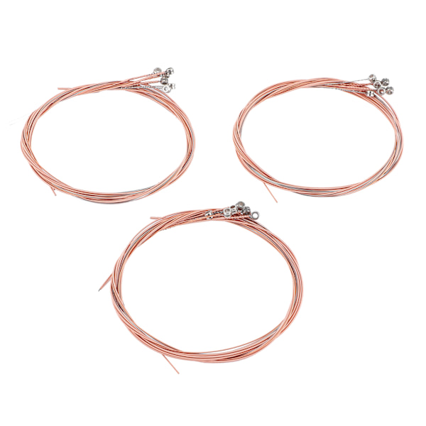 3Set Universal Steel Acoustic Folk Guitar Strings Replacement Musical Instrument Accessories3Set Rose Copper Strings