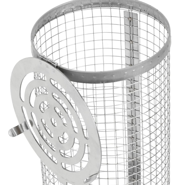 Rullaava grillikori, avoin ruostumattomasta teräksestä valmistettu verkkoverkko, sylinterimäinen grillikori kaloille, vihanneksille ja ranskalaisille perunoille