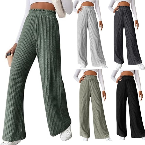 Joggingbyxor, lediga dam byxor, sportbyxor, raka byxor trousers-yellow XXL