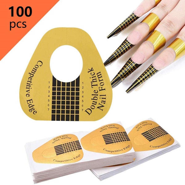 Hästskoformade Nagelformar i Akryl, Professionella Manikyrverktyg för DIY Manikyrdesign, Slät Yta och Stark Fästförmåga, Nagel
