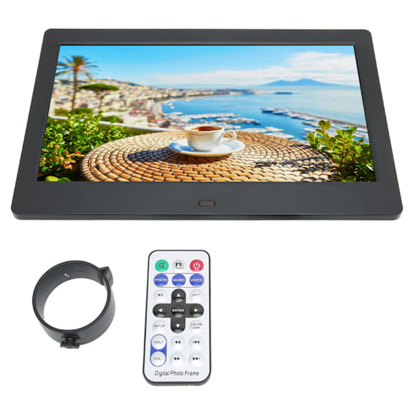 Digital fotoram HD 10,1 tum 1024x600 LCD-skärm Smart elektronisk fotoram med fjärrkontroll 110‑240V