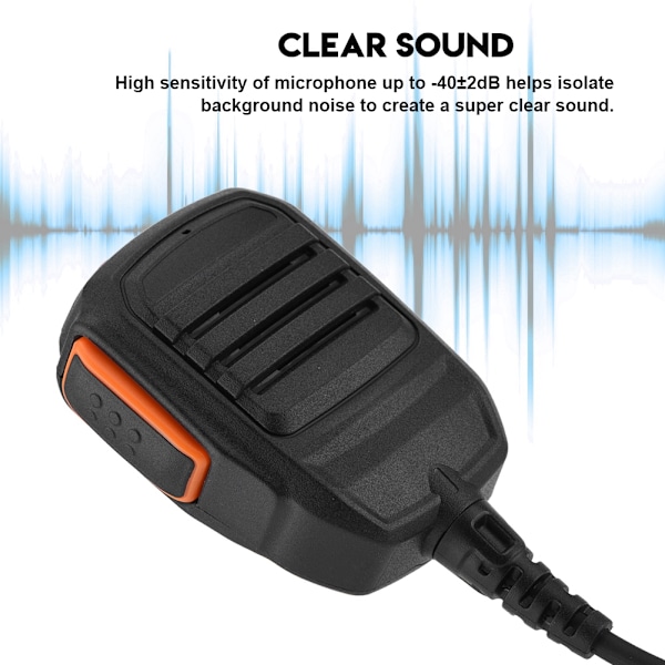 Nödlarm CB-radiohögtalare >5000 gånger PPT tydligt ljud Walkie Talkie-högtalare för Hytera