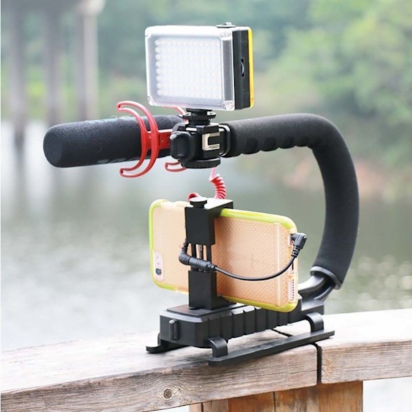 DV Handheld C-formad videostabilisator blixtstativ stabilisator