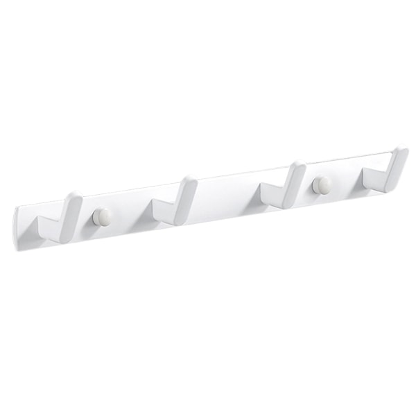 Elegant vit vägghängare, robusta klädkrokar i solid aluminium, väggmonterat rostfritt material, enkel att installera med all nödvändig hårdvara