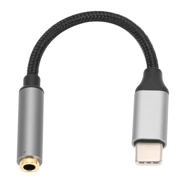 D0101 USBC Type C -sovitinportti 3,5 mm:n Aux-ääniliitäntään Kuulokkeet Kuulokkeet USB-kaapeli (harmaa)