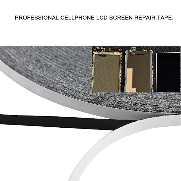 Lång 50m Svart Dubbelsidig Lim Tejp för Reparation Mobiltelefon LCD-skärm (Bredd: 5mm)