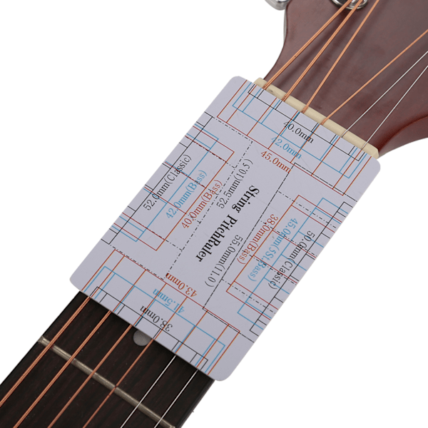 2 stk. strengeaksjonsmåler linjal måleverktøy for gitar bass instrument tilbehør