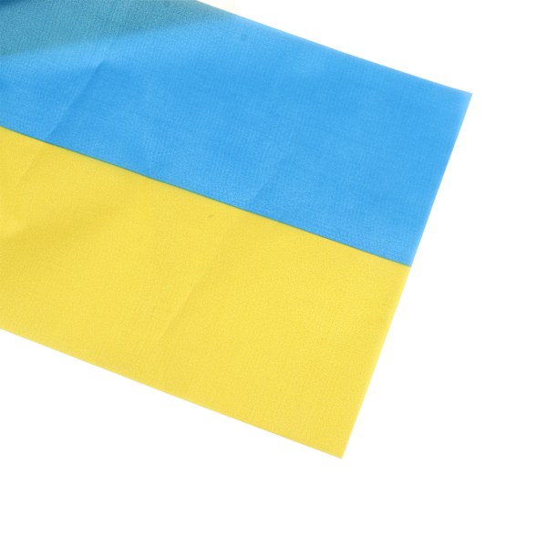 10 sett Ukraina håndholdte flagg Polyester falmebestandig Mini lett Ukraina håndholdt pinneflagg 11,0-11,8x7,9 tommer