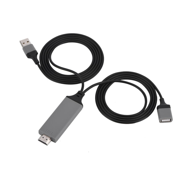 3 färger Telefon till HDMI-kabel för IOS-gränssnitt Digital AV-adapter 1080P Plug Play för IOS Android Svart