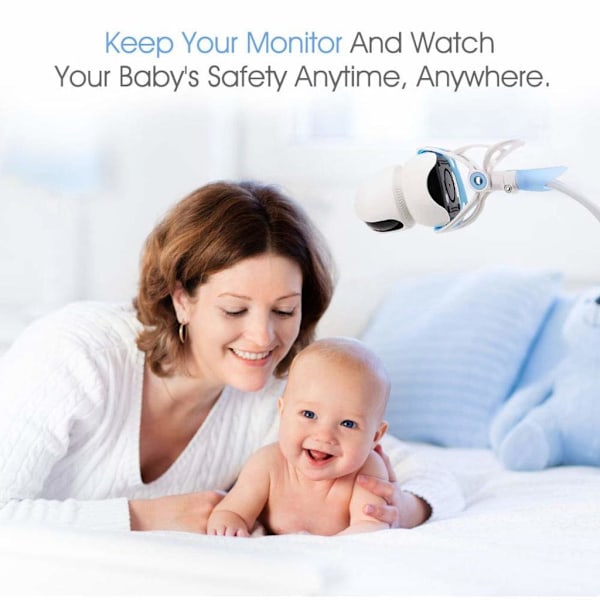 Mångsidigt Kamerastativ för Bebisar, Säker och Flexibel Babymonitorhållare som Säkerställer Perfekt Vinkel med Flera Installationsmetoder för Din Trygghet
