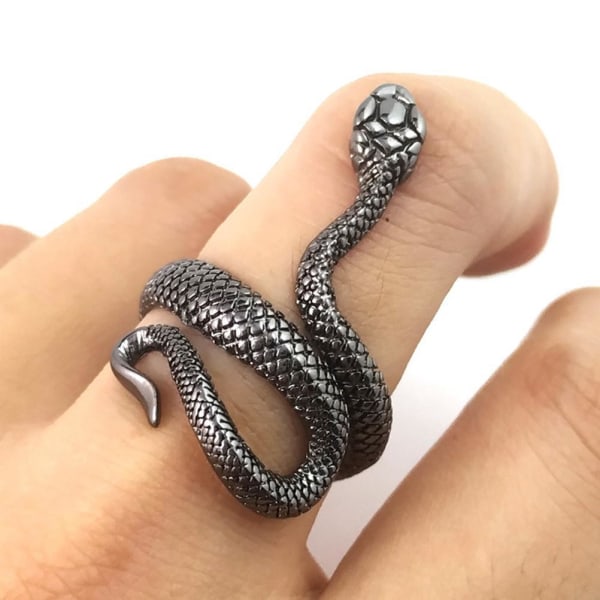 2 st ormring med ormmodellering Öppningsbar justerbar fingerring Unisex