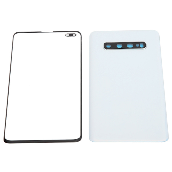 Samsung S10+Plus:n (valkoinen) matkapuhelimen takalasin kansi ja ulompi lasipaneelin vaihto