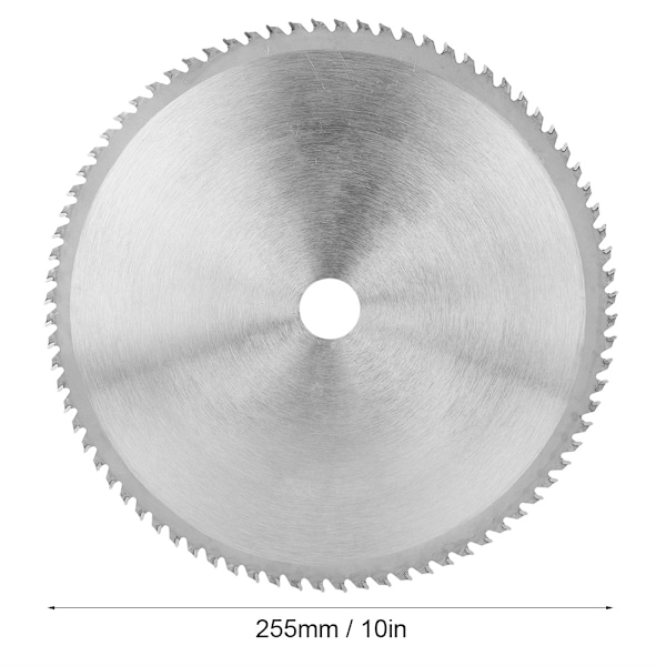 80T 255mm Diameter Savklinge i Legeret Stål til Rundsav - Tilbehør til Brush Cutter