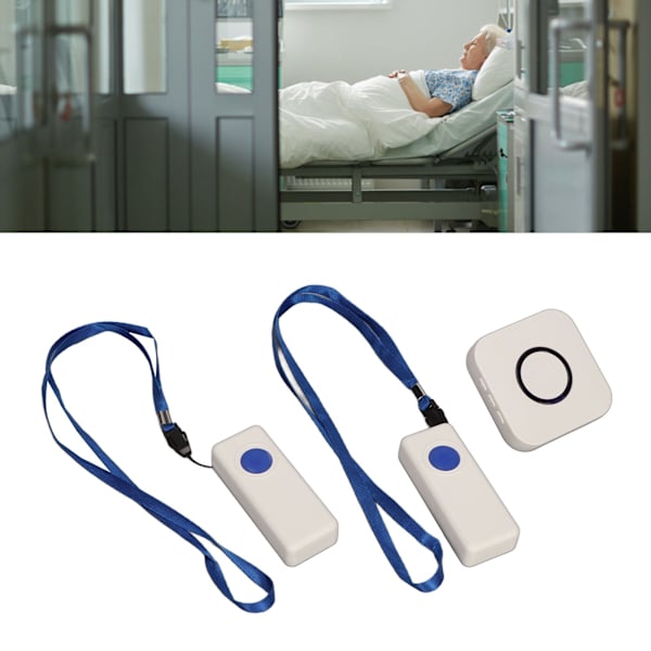 Äldreövervakning Samtalsknapp Trådlös 4 Nivå Volymjustering Smart Senior System 100‑240V EU-kontakt