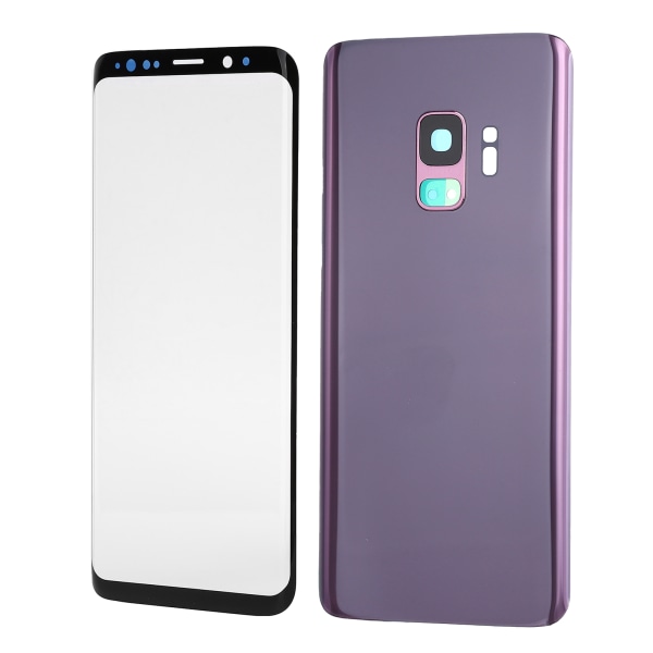 Telefon Baksida Glas Baksida Front Skärm Glas Lins Byte Set för Samsung S9 G960