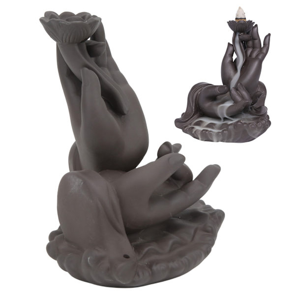 Buddha Hand -vesiputous suitsukkepoltin Savu Vesiputous Kohtalainen Koko Takaisinvirtaus Suitsukkeenpidike Makuuhuoneisiin Tutkimuksiin Toimistoihin