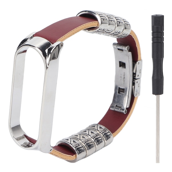 Retro nahkainen rannehihna Xiaomi Mi Band 5/6 NFC:lle Muoti Retro nahkainen rannekoru
