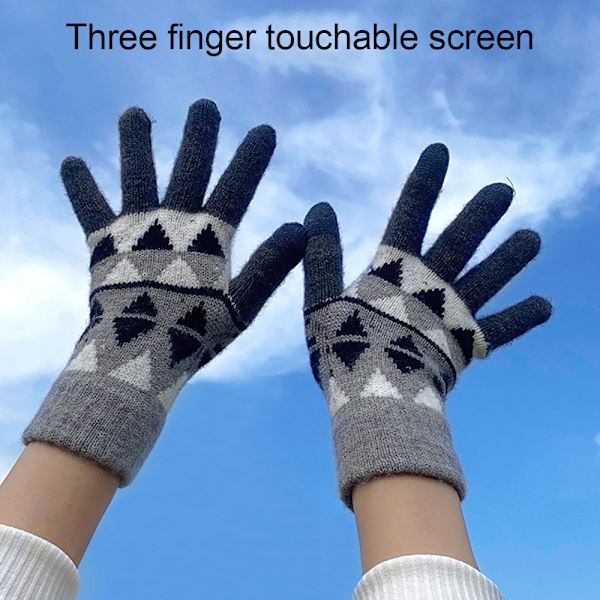 Vinter Touchscreen-handskar  Blomtryck Håll värmen för kvinnor