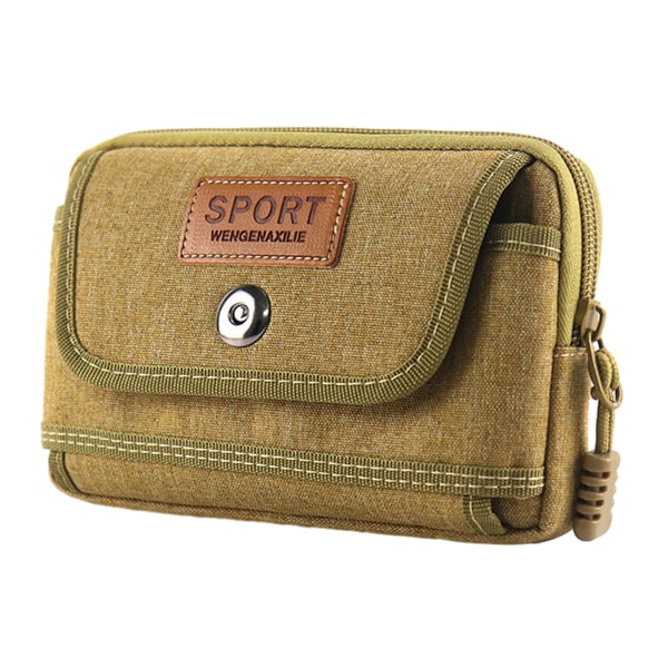 canvas mobile phone bag Multifunctional wear belt Fanny pack mobile phone cover for men