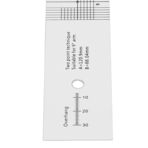 Patroninnstilling Protractor Verktøy Akryl LP Phono Patron Stylus Innstilling Protractor for Måling