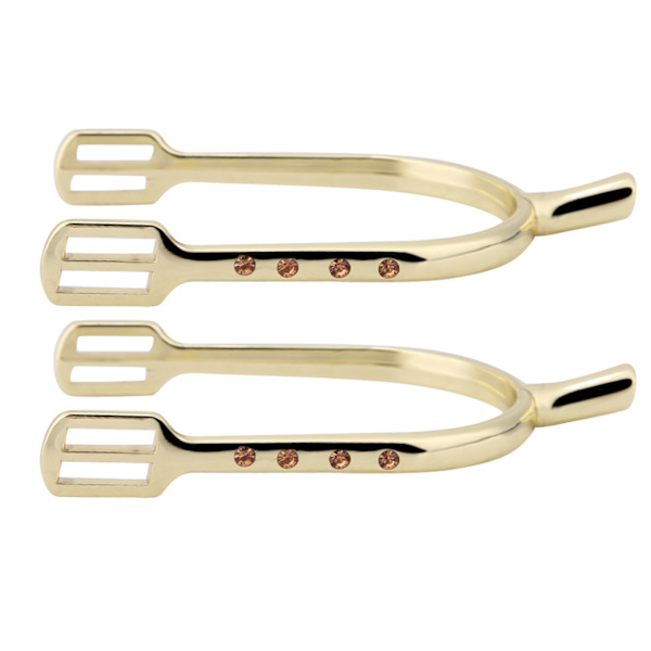 Unge pige forgyldte sporer til kvinder - smalle sporer i messing og zinklegering (guld)