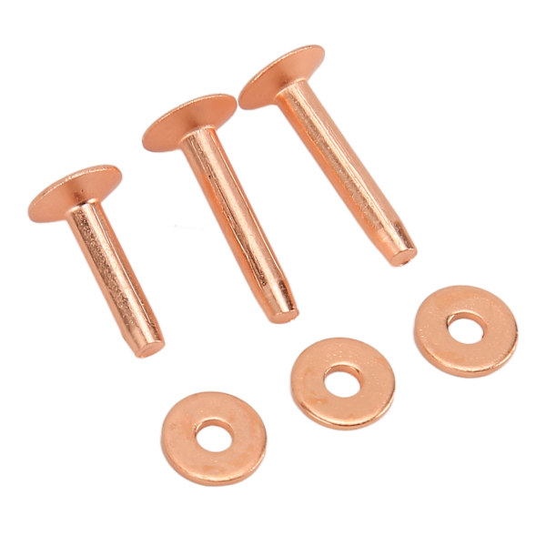 Kobbernagler Burrs Kit Kobbernagler med Settere Rustfrie Nagler DIY Lærhåndverktøy for Klær Veske Belte Stil C